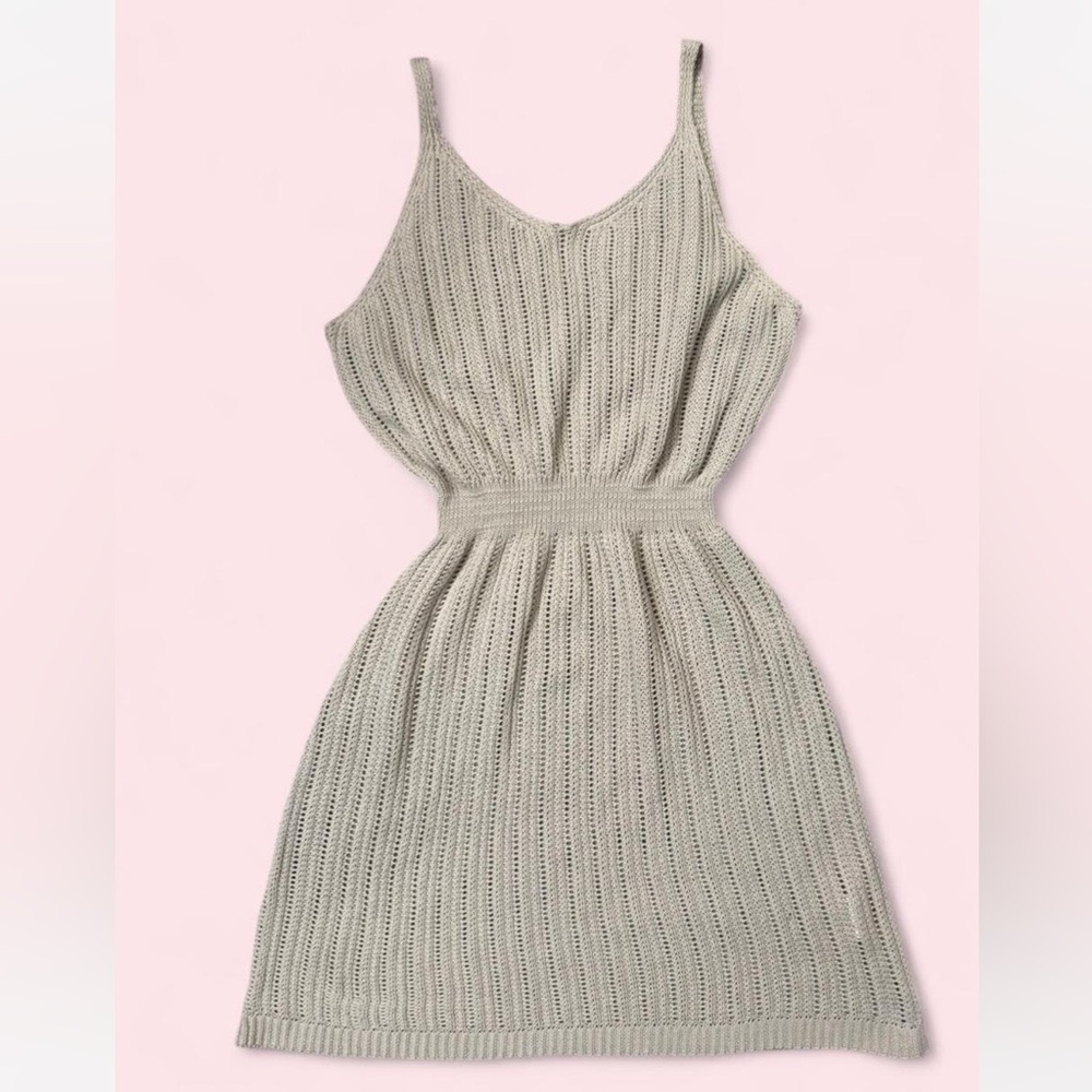 Elegant Cream Knit Dress